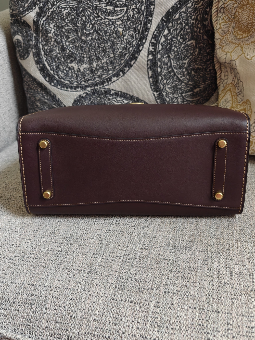 Coach 1941 Serra Satchel Oxblood Multi with Snakeskin Handles - Picture 7 of 11